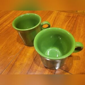 Fiestaware Ring Handle Mugs (2)- Shamrock